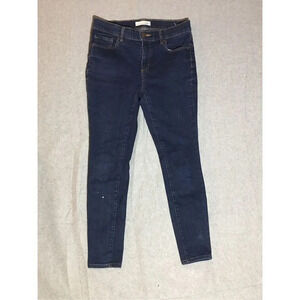 Womens LOFT Jeans Size 6 Petite Casual Dark Wash Zipper Legging Capsule Wardrobe